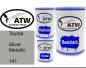 Preview: Toyota, Silver Metallic, 141: 500ml Lackdose + 500ml Klarlack + 250ml Härter - Set, von ATW Autoteile West.